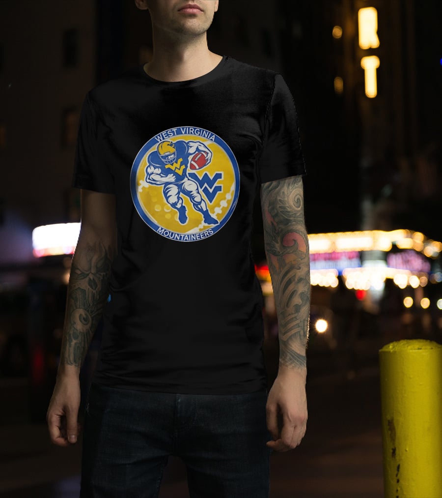 West Virginia Mountaineers Football Circular Running Back WV T-Shirt