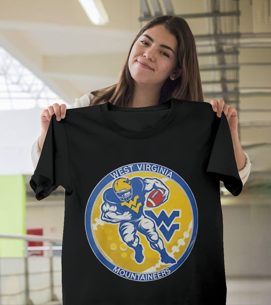 West Virginia Mountaineers Football Circular Running Back WV T-Shirt