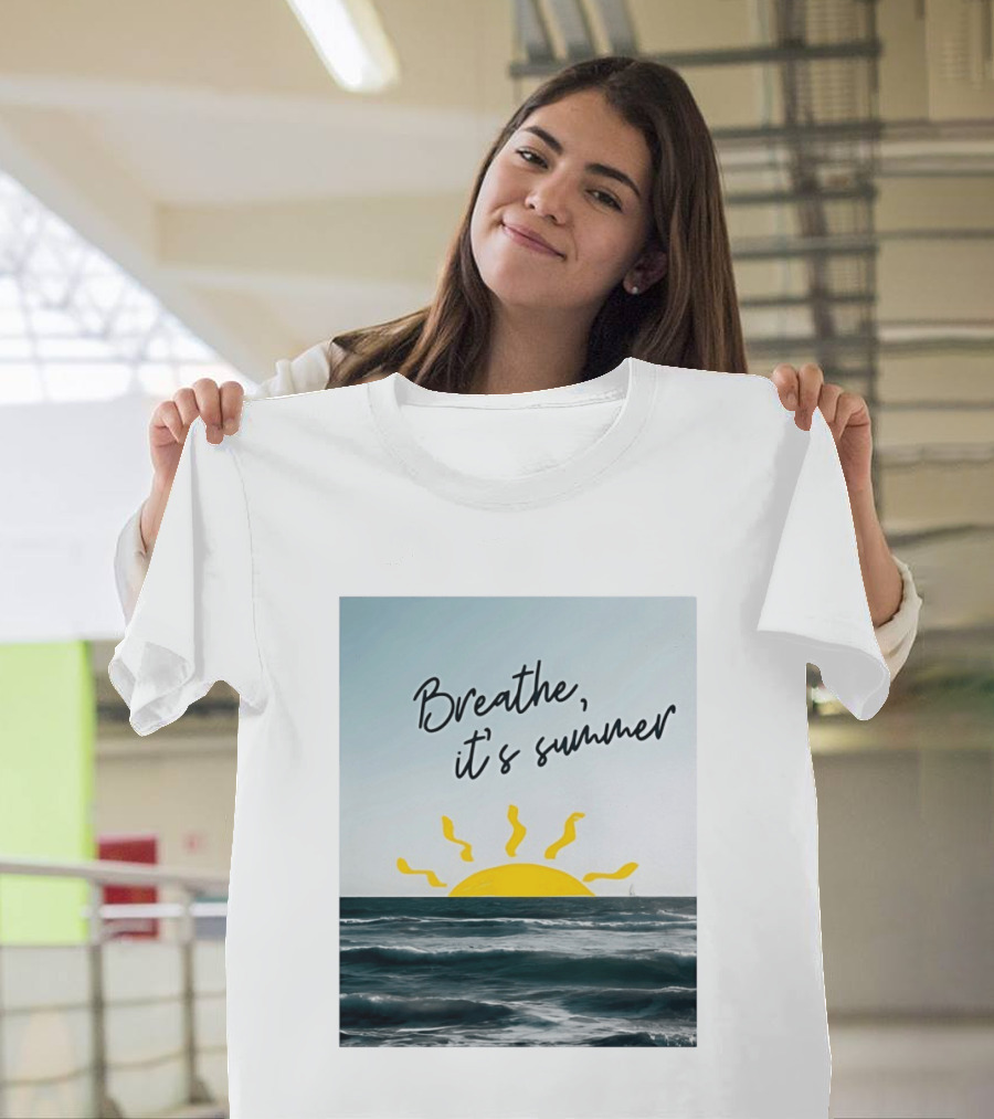 Breathe It's Summer Sun Ocean Scenery T-Shirt
