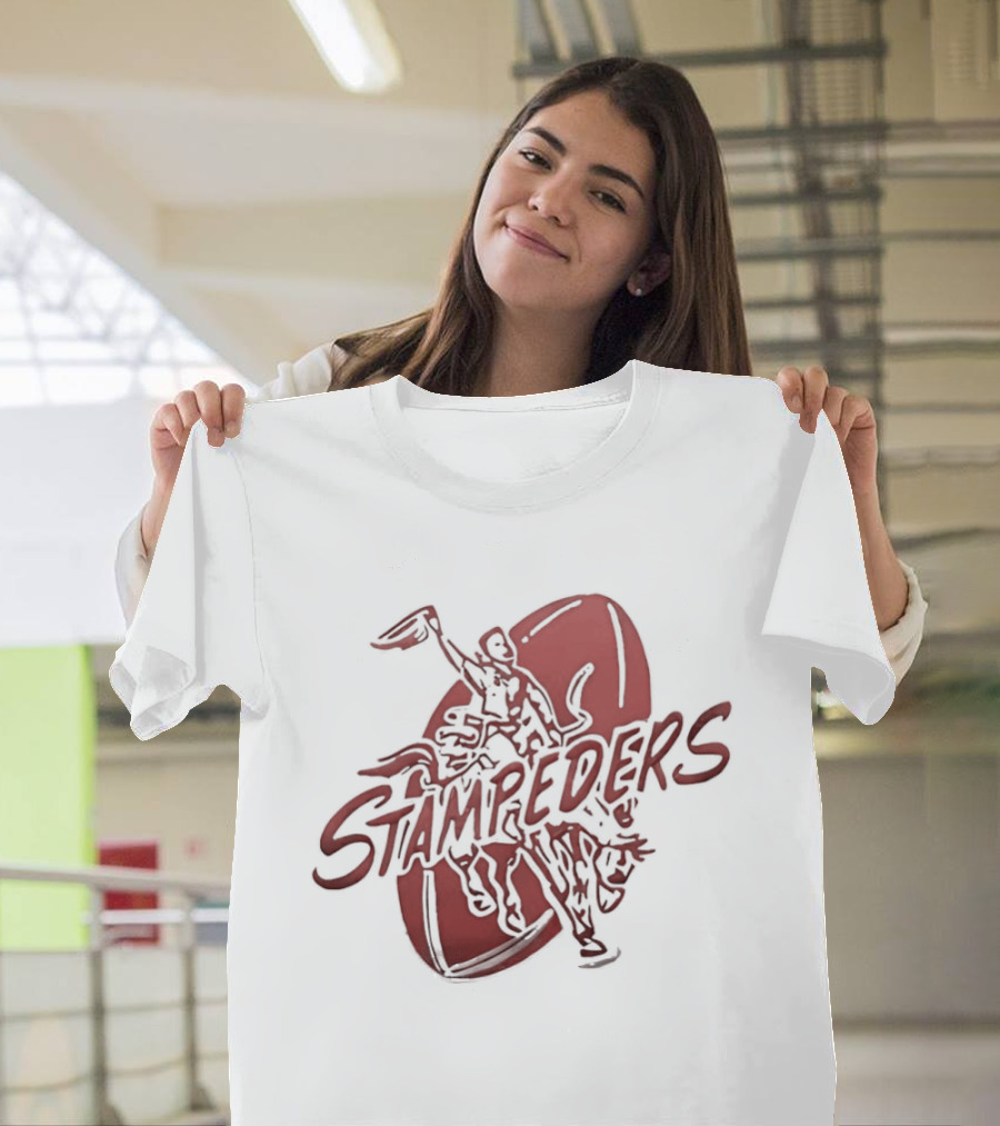 Calgary Stampeders CFL Football Bold Red Riding T-Shirt
