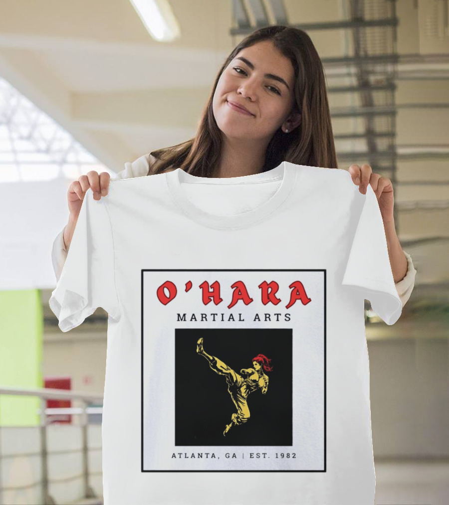 O'Hara Martial Arts Atlanta GA Est 1982 Karate Martial Artist Kick T-Shirt