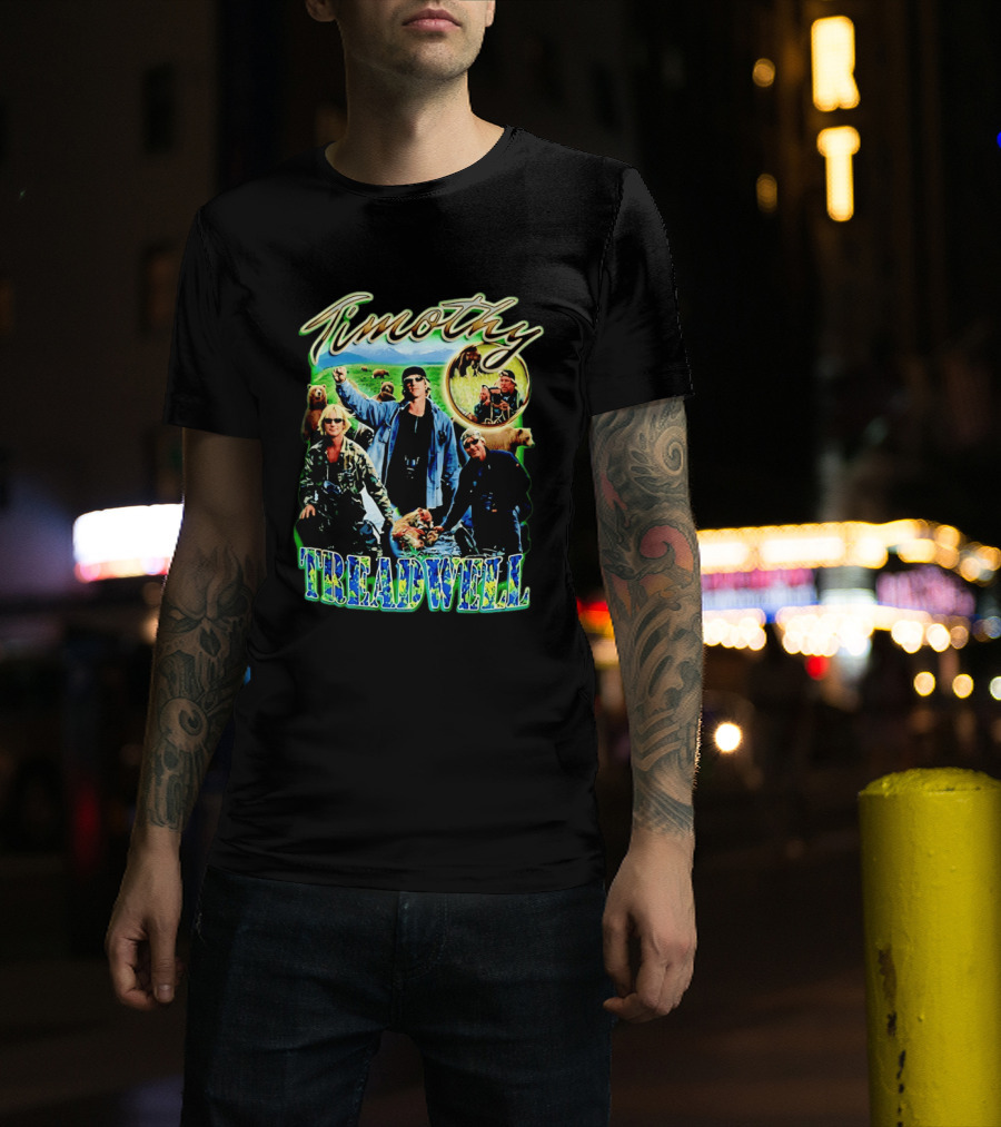 Timothy Treadwell Bear Wildlife Photography Collage T-Shirt