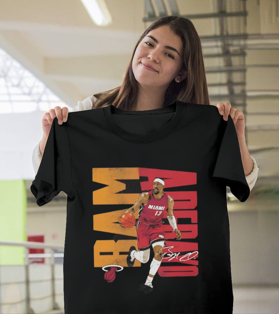 Bam Adebayo Miami Heat Basketball Number 13 NBA Player T-Shirt