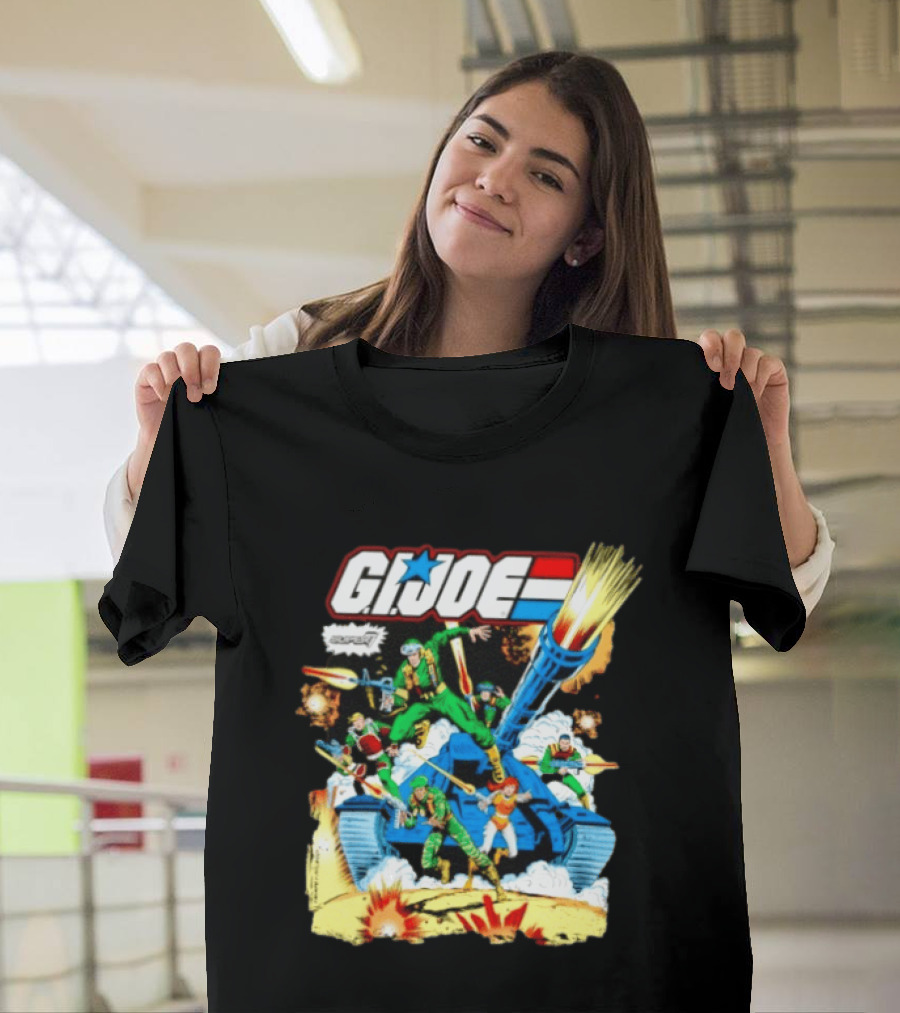 GI Joe Team Super7 Action Figure Hasbro Classic Battle Scene T-Shirt