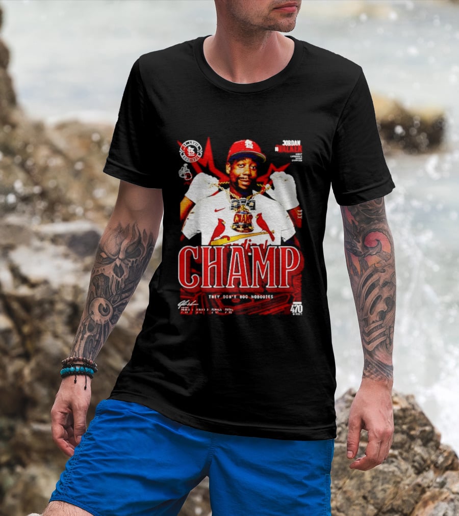 Jordan Walker St. Louis Cardinals Home Run Derby Champ They Don't Boo Nobodies T-Shirt