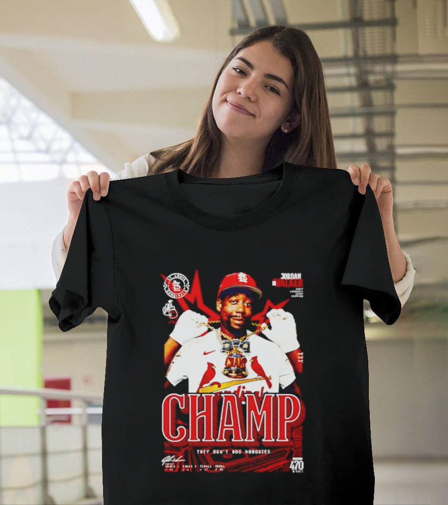 Jordan Walker St. Louis Cardinals Home Run Derby Champ They Don't Boo Nobodies T-Shirt