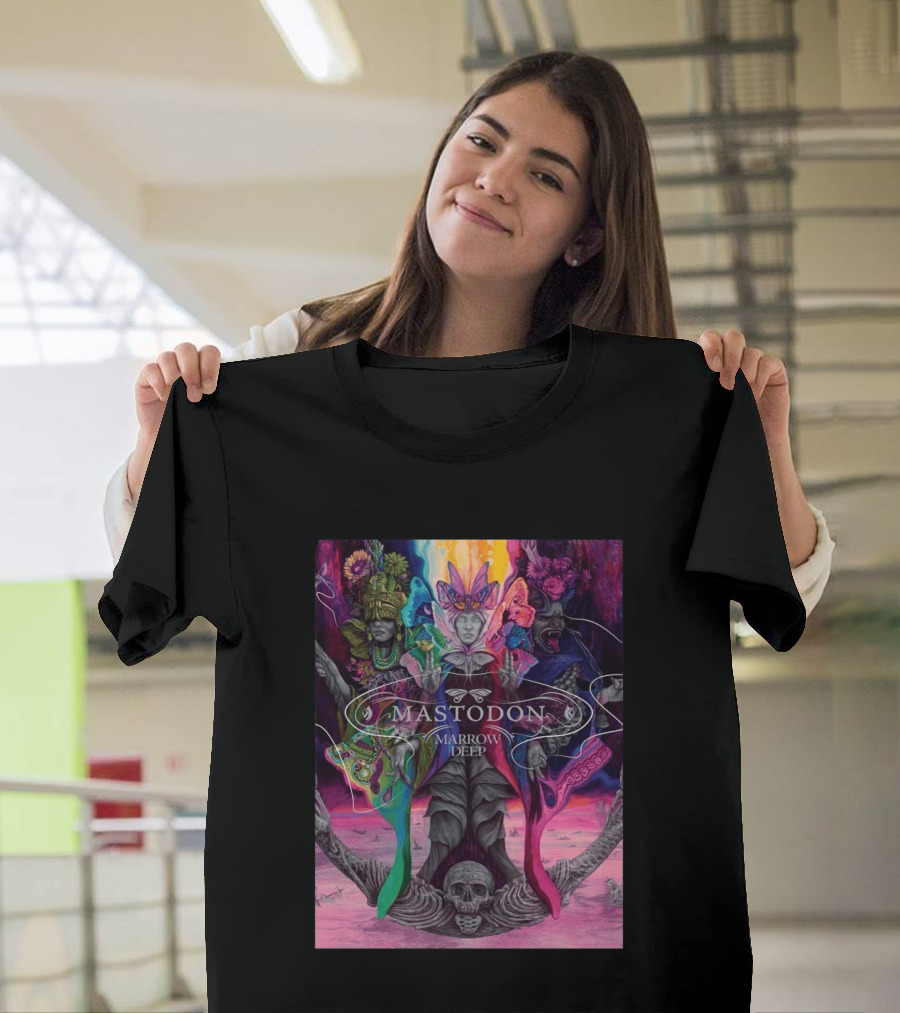 Mastodon Marrow Deep Psychedelic Album Art With Skull And Figures T-Shirt