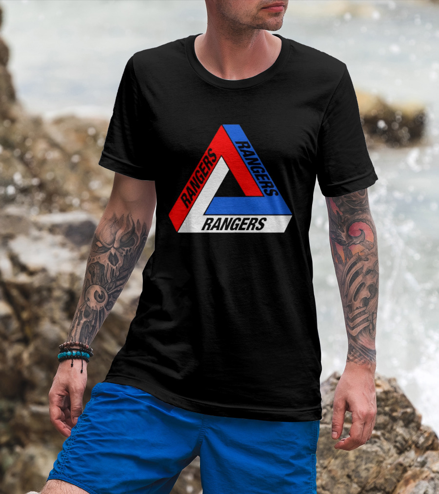 Rangers Penrose Triangle Optical Illusion Sports T-Shirt