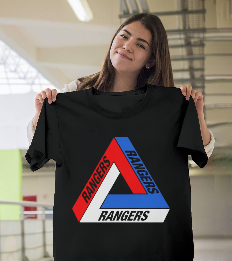 Rangers Penrose Triangle Optical Illusion Sports T-Shirt