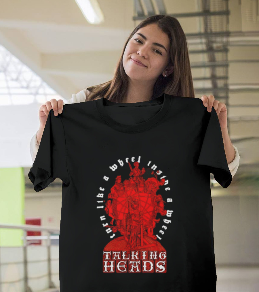 Talking Heads Turn Like A Wheel Inside A Wheel Red T-Shirt