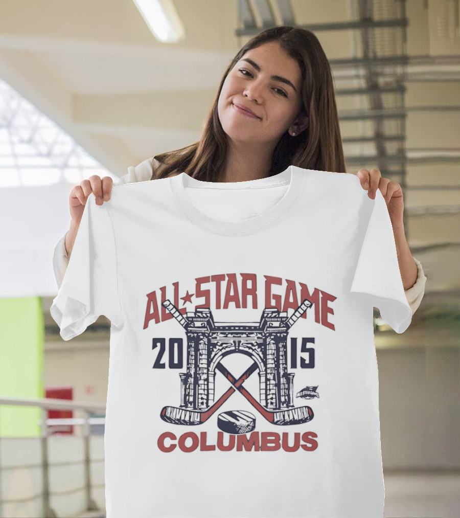 2015 NHL All Star Game Columbus Hockey Vintage Bridge And Sticks T-Shirt