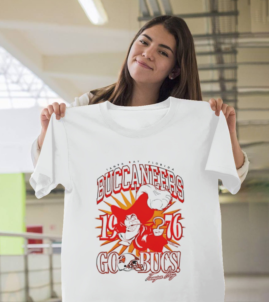 Tampa Bay Florida Buccaneers 1976 Go Bucs Captain Hook T-Shirt