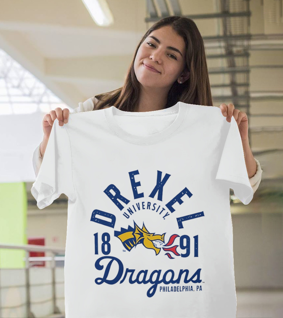 Drexel University Dragons 1891 Philadelphia PA Yellow And Red Dragon T-Shirt