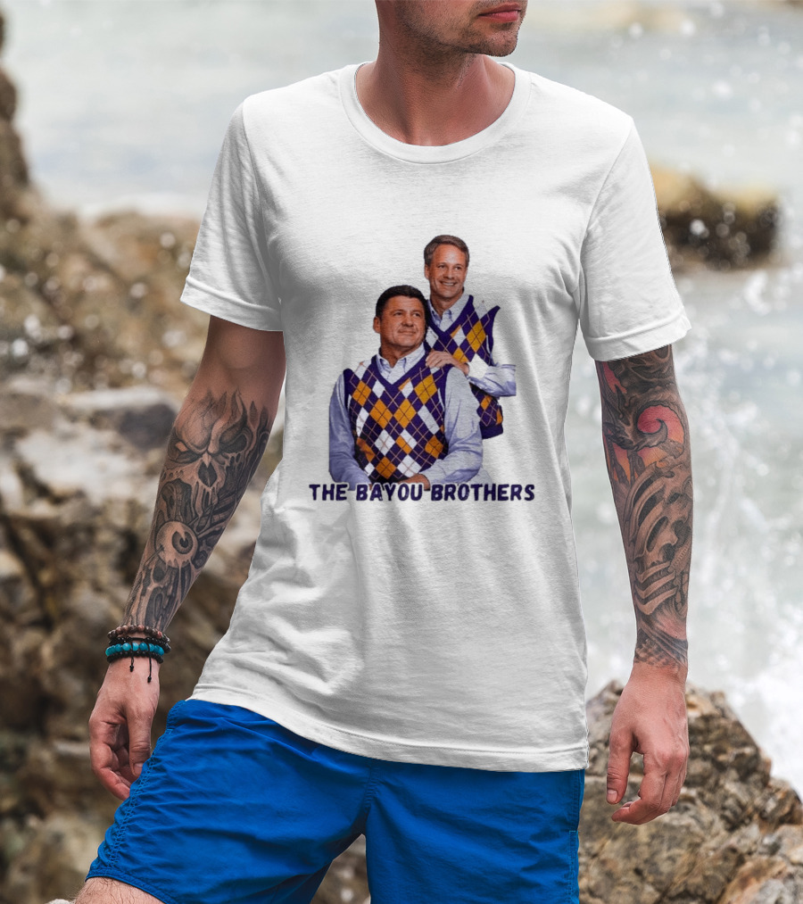 Ed Orgeron Lane Kiffin LSU Tigers The Bayou Brothers Sweater Vest T-Shirt