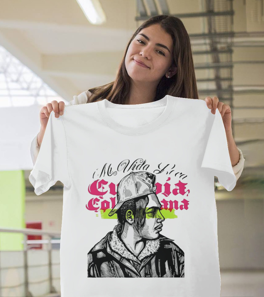 Mi Vida Loca Cultura Colombiana Urban Chicano Streetwear T-Shirt