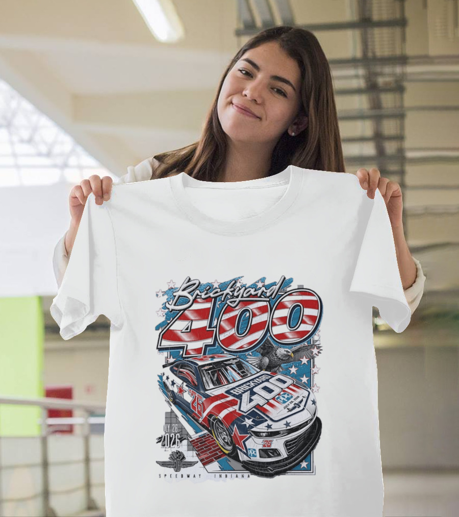 Brickyard 400 Indianapolis Motor Speedway July 26 2026 Race Car PPG Stars And Stripes T-Shirt