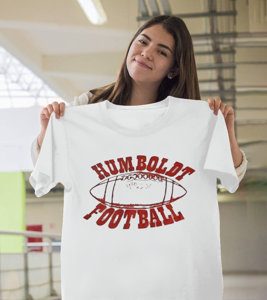 Humboldt High School Football Vintage Style Oval Ball T-Shirt