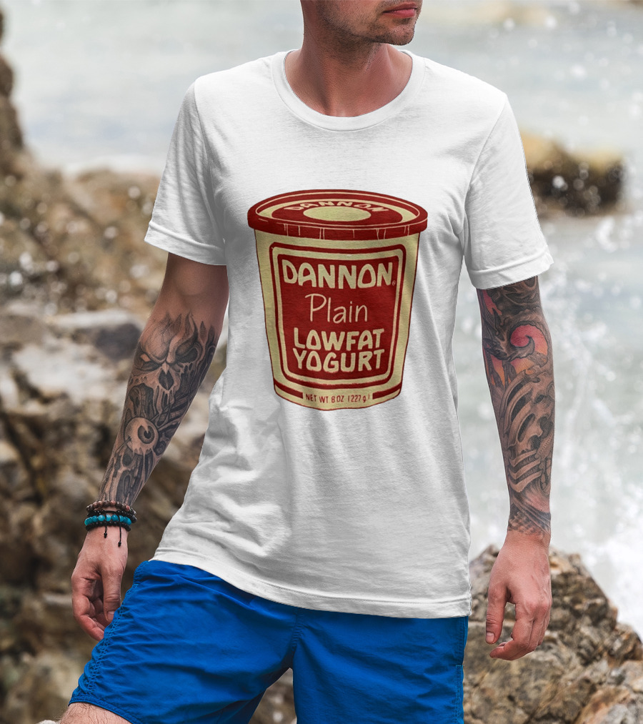 Dannon Plain Lowfat Yogurt 8oz 227g 1980s T-Shirt