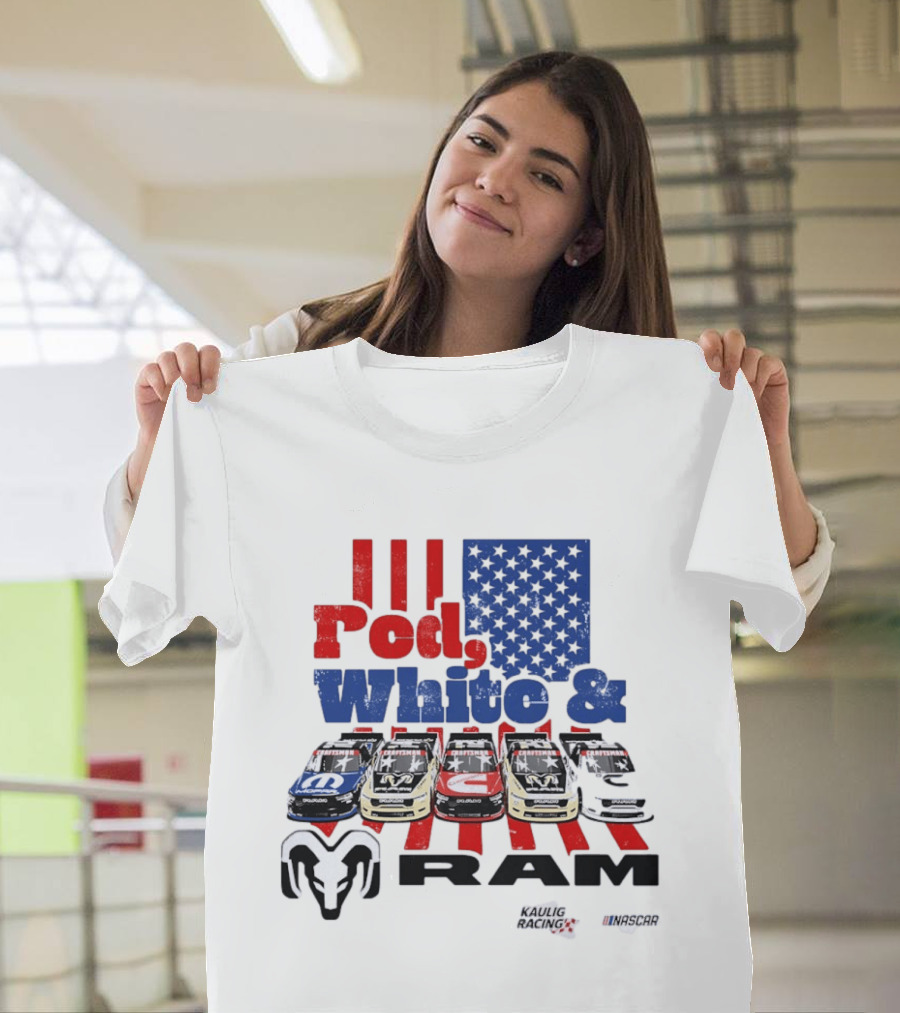 Red White RAM NASCAR Kaulig Racing Mopar Craftsman T-Shirt