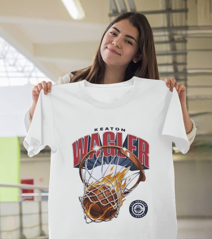 Keaton Wagler Los Angeles Clippers Basketball Net Dunk T-Shirt