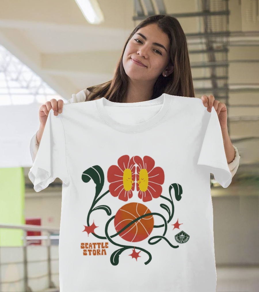 Seattle Storm WNBA Basketball Flower T-Shirt