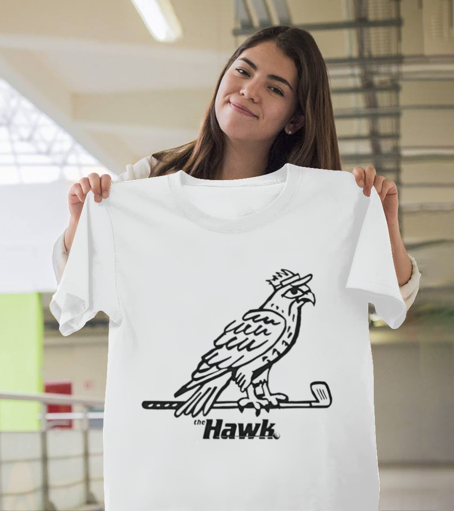 Hawk Golf Bird With Club T-Shirt