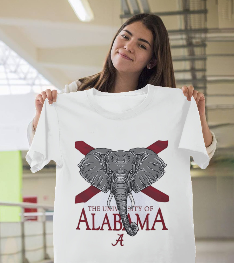 University Of Alabama Elephant Crimson Tide College Football T-Shirt