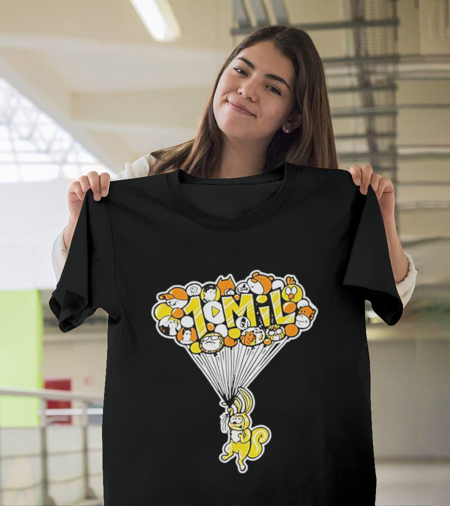 10 Mil Squirrel Cartoon Balloon Animals T-Shirt