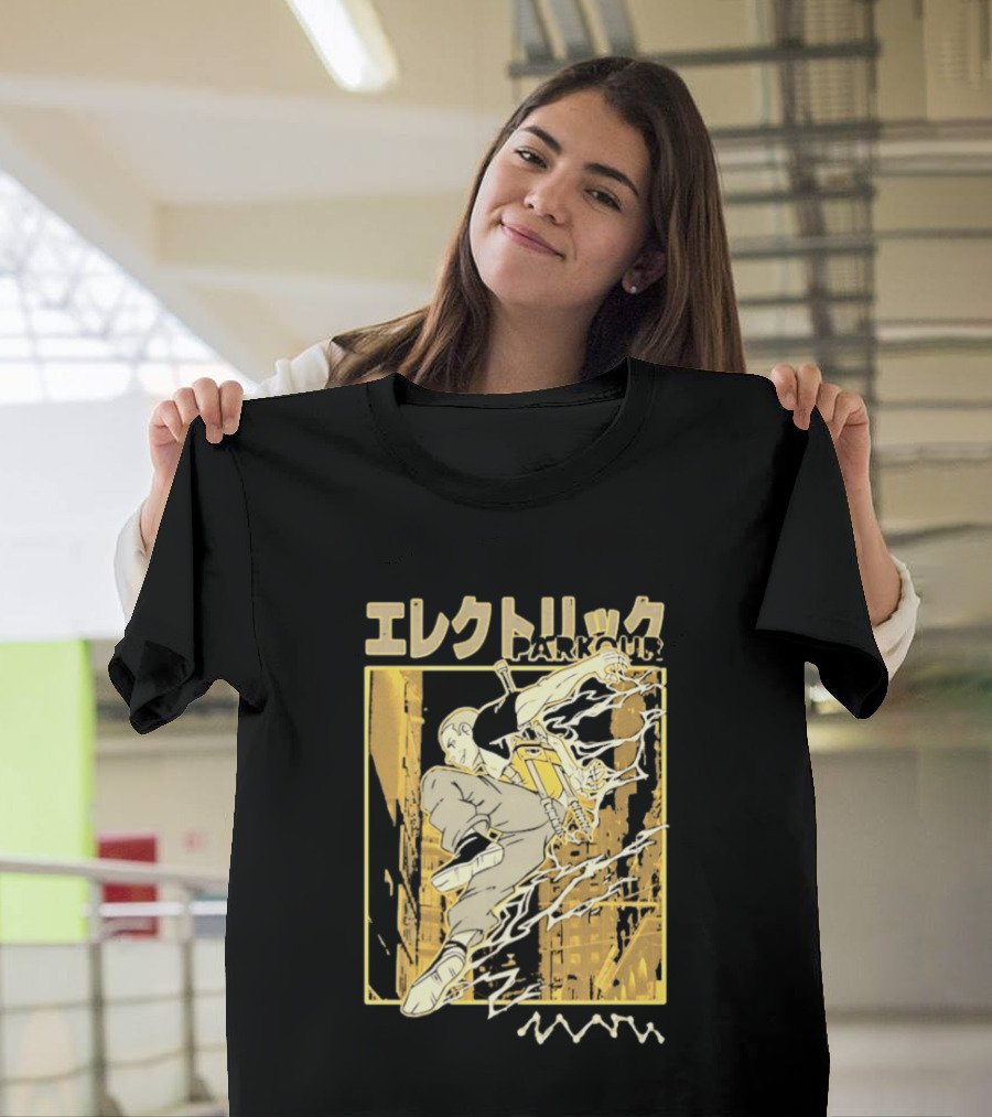 Electric Parkour Anime Manga Streetwear T-Shirt