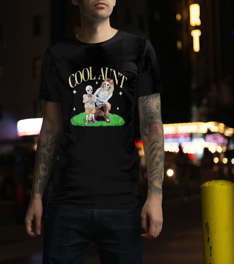 Cool Aunt Skeleton Family Halloween Fun T-Shirt