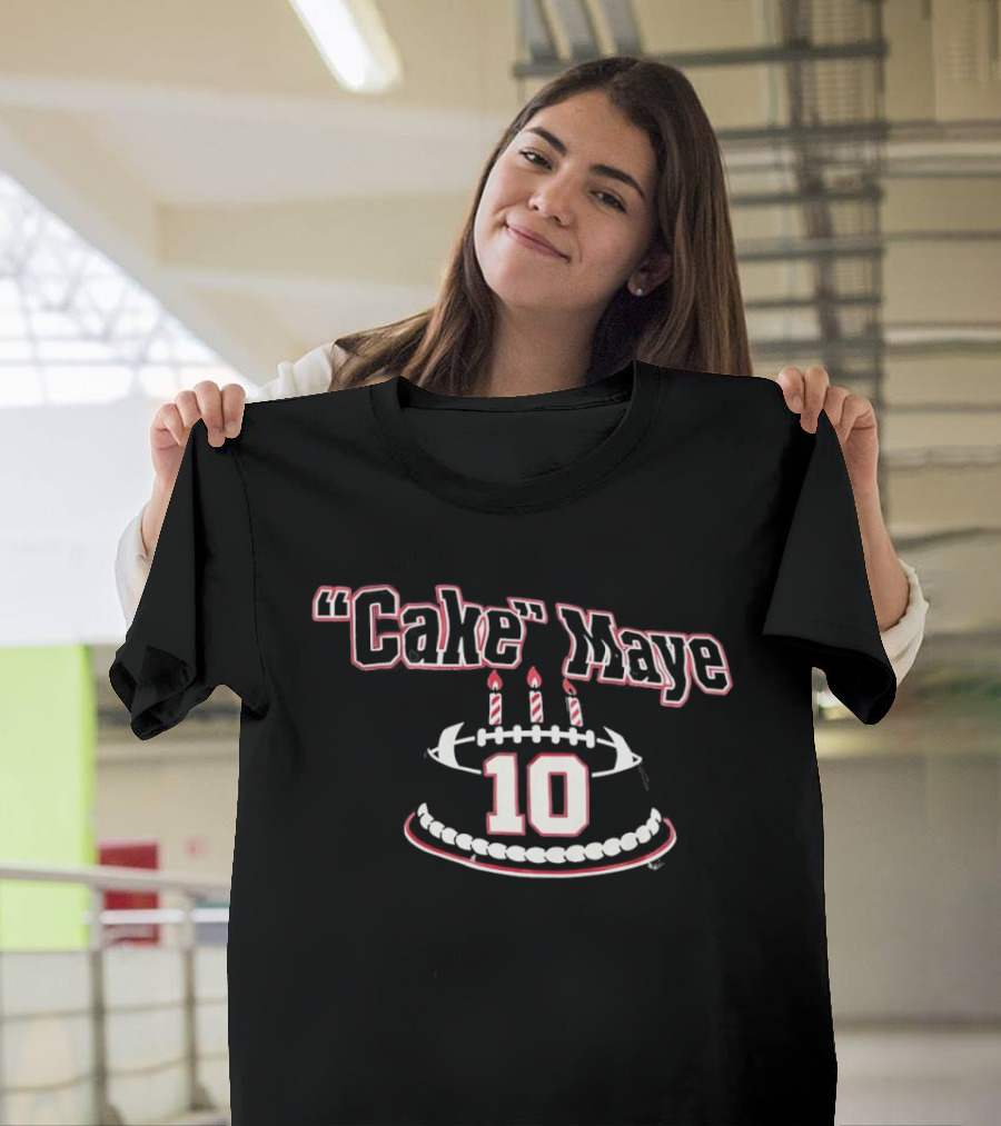 New England Patriots Cake Maye 10 Birthday Football T-Shirt