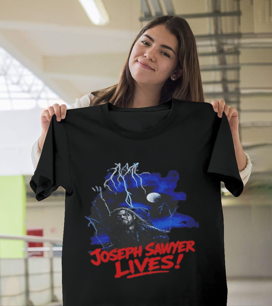 Joseph Sawyer Lives Zombie Resurrection With Lightning And Moon T-Shirt