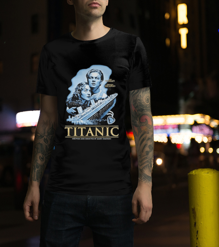 Titanic Kate Winslet Leonardo DiCaprio James Cameron Movie T-Shirt