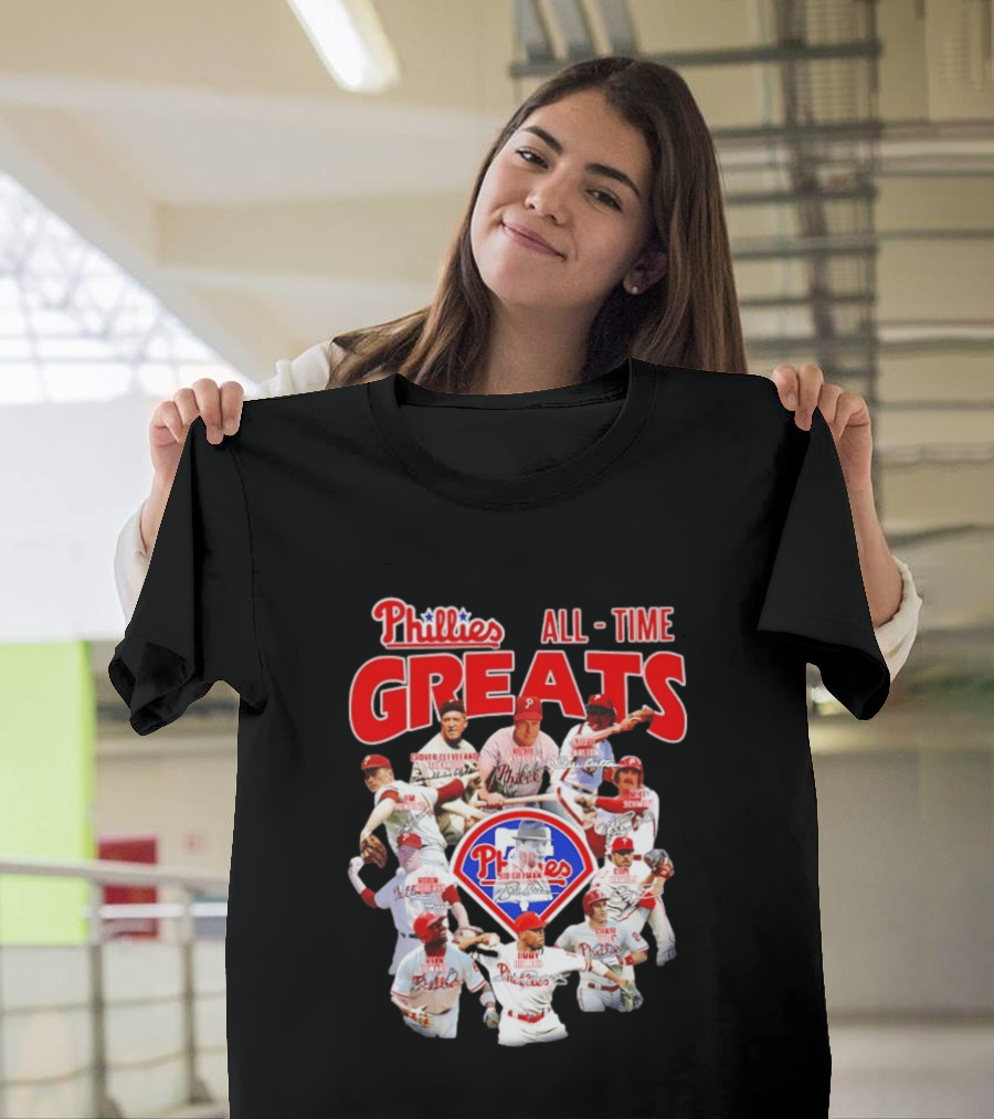Philadelphia Phillies All Time Greats Baseball Legends Team T-Shirt