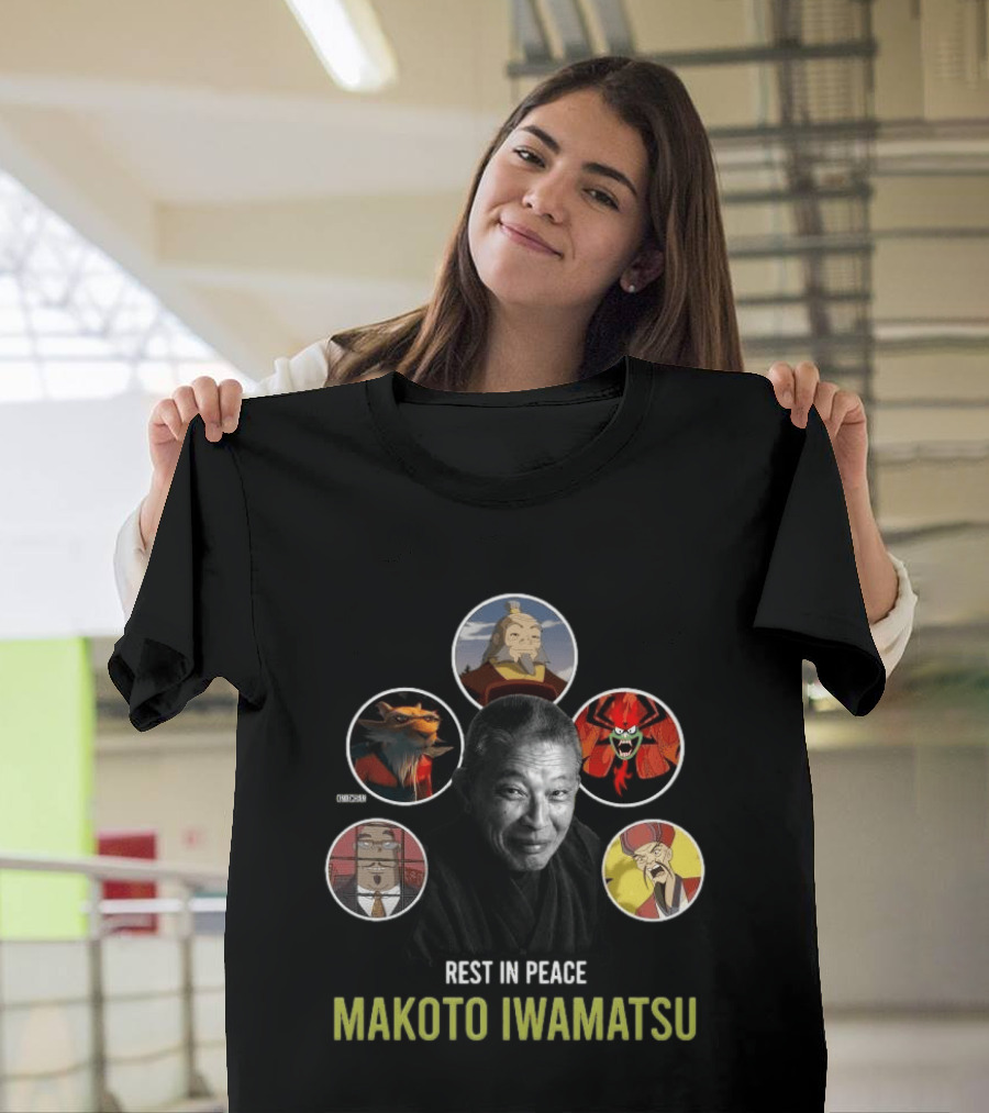 Rest In Peace Makoto Iwamatsu Uncle Iroh Aku Splinter Happy Cat Image T-Shirt