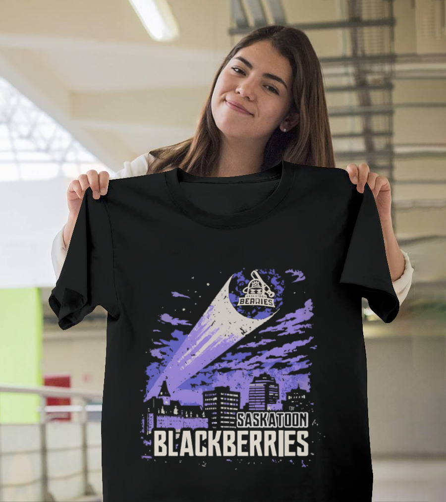Saskatoon Blackberries Vintage Baseball T-Shirt
