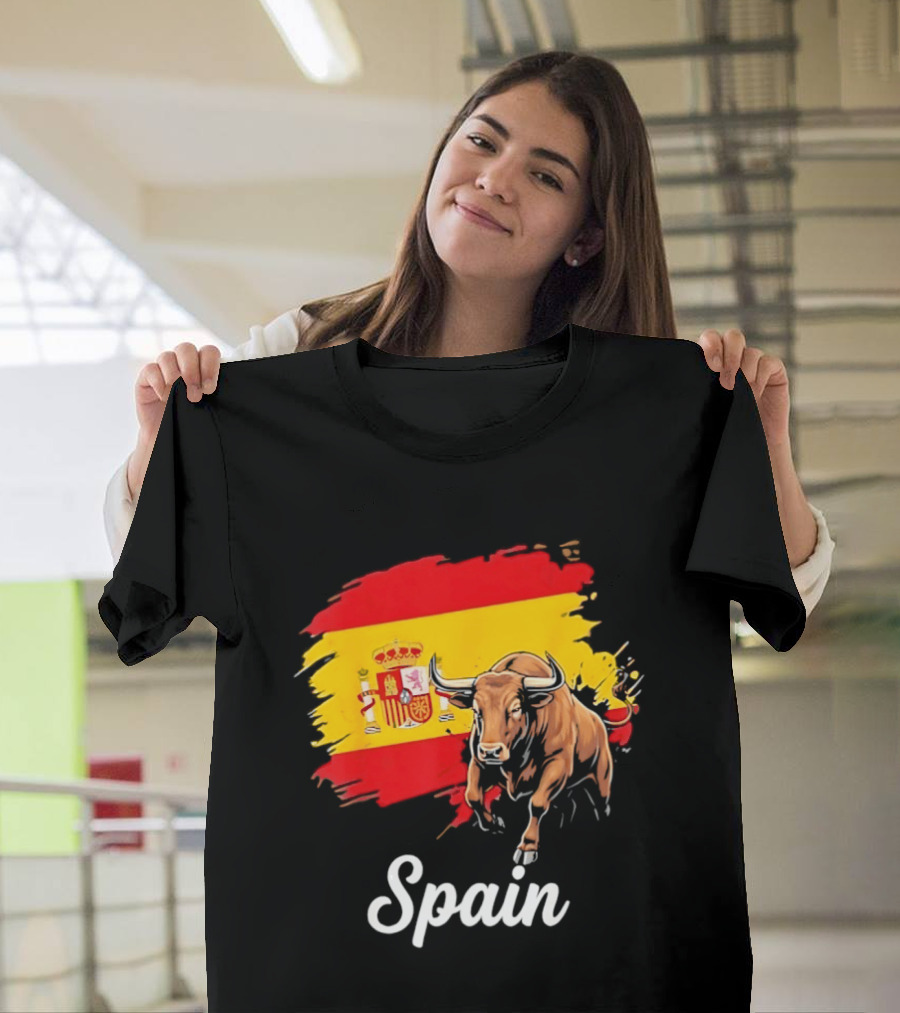 Spain Bull Flag Toro Spain Heritage Red Yellow T-Shirt