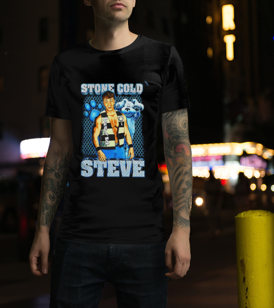 Stone Cold Steve Austin Blue Clues Mashup T-Shirt