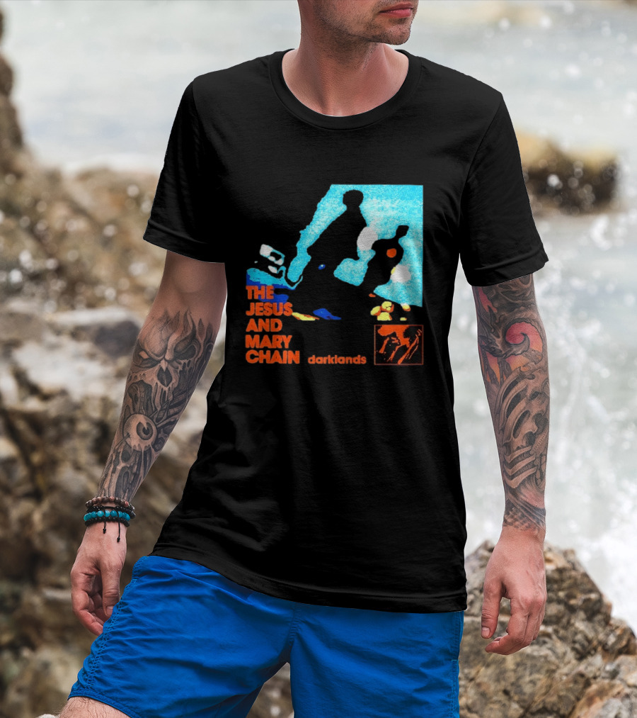 The Jesus And Mary Chain Darklands Alternative Rock Blue Black T-Shirt