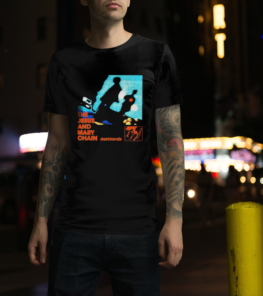 The Jesus And Mary Chain Darklands Alternative Rock Blue Black T-Shirt