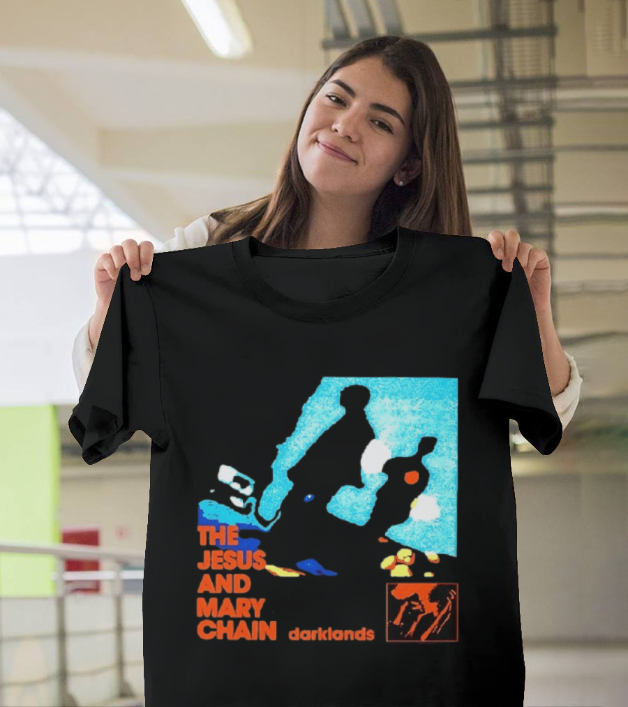 The Jesus And Mary Chain Darklands Alternative Rock Blue Black T-Shirt