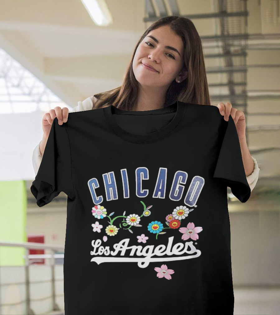 Los Angeles Chicago MLB World Tour Tokyo Series 2025 Flowers T-Shirt