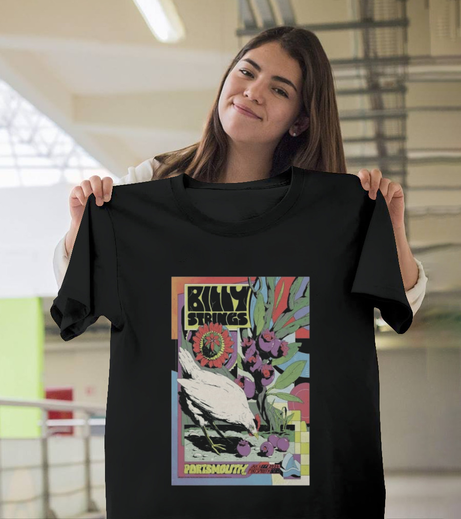 Billy Strings Jul 17 2026 Portsmouth Pavilion Chicken Flower T-Shirt