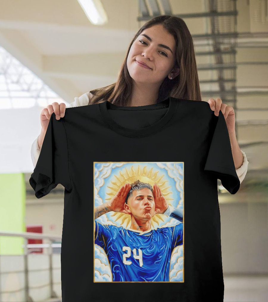 Enzo Fernández 24 Argentina Sun Of May Hands To Ears Gesture T-Shirt