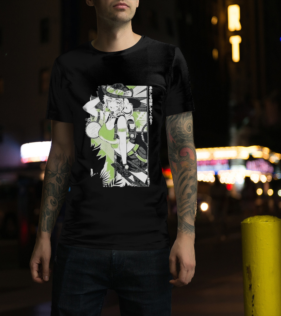 Wild Gamersupps Anime Waifu Adventure Green Aesthetic T-Shirt