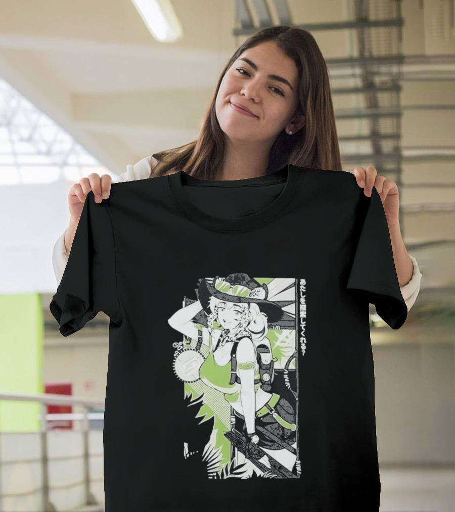 Wild Gamersupps Anime Waifu Adventure Green Aesthetic T-Shirt