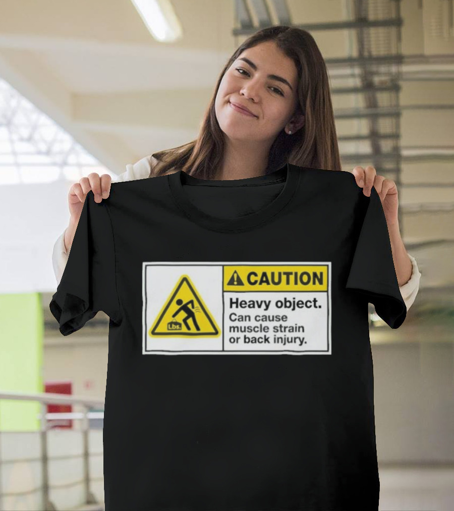 Heavy Object Warning Caution Anime Cat Girl T-Shirt
