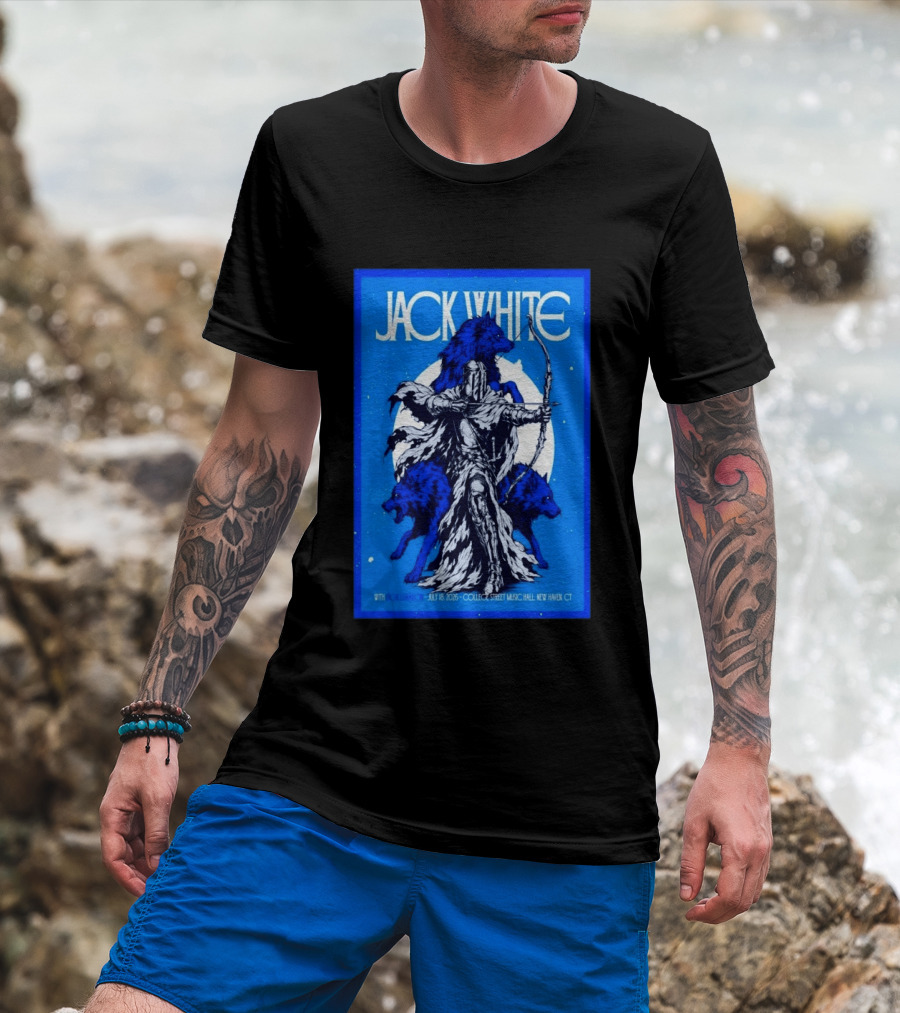 Jack White Concert July 18 2026 College Street Music Hall New Haven CT Event With Wolves And Archer T-Shirt