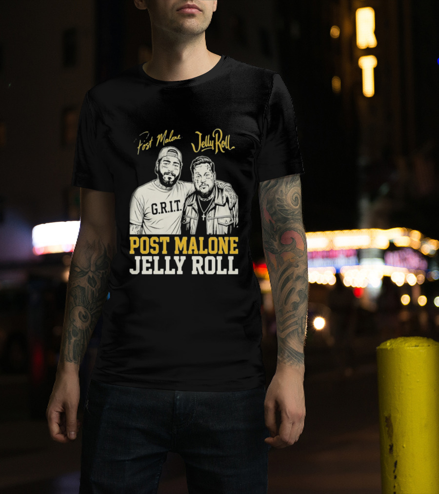Post Malone Jelly Roll G.R.I.T Collaboration T-Shirt