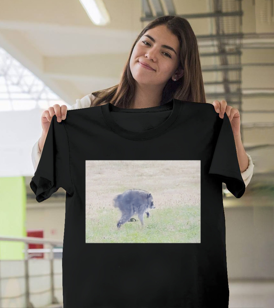 Jimothy Raccoon Walking In Grassy Field Wildlife Scene T-Shirt
